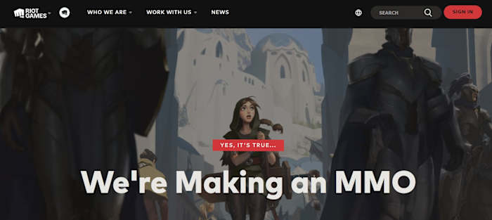 Riot Games' original job posting seeking employees for its MMO.